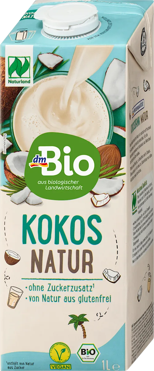 dmBio Pflanzendrink, Kokos natur, 1 l