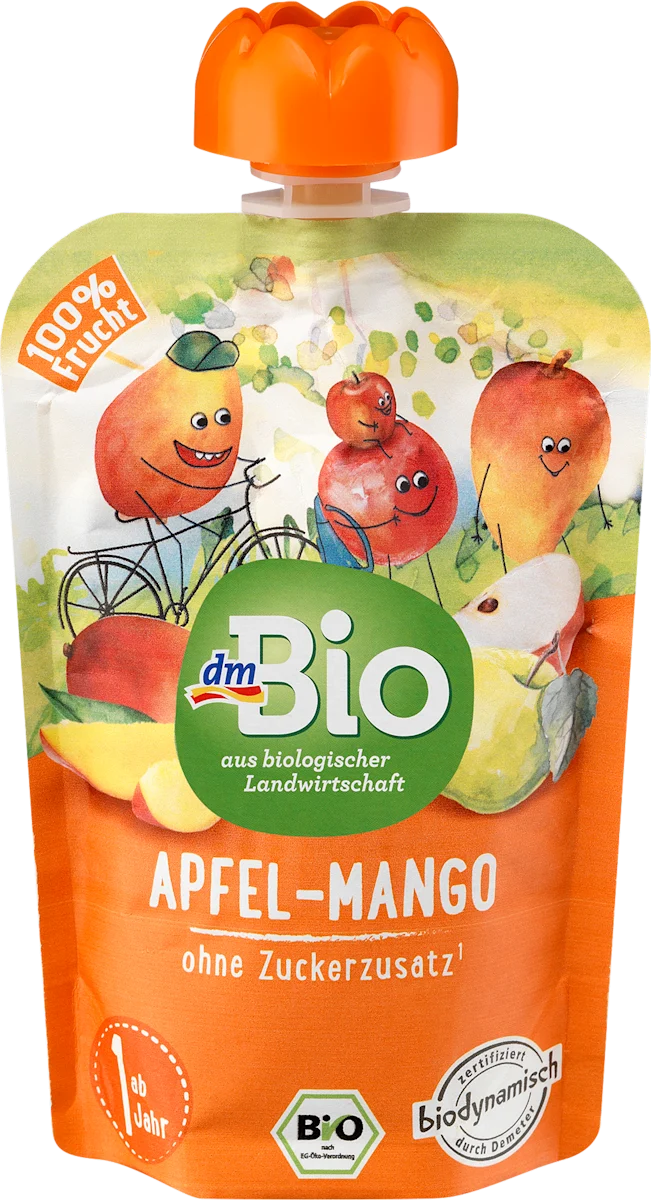 dmBio Quetschie Apfel-Mango, ab 1 Jahr, 100 g
